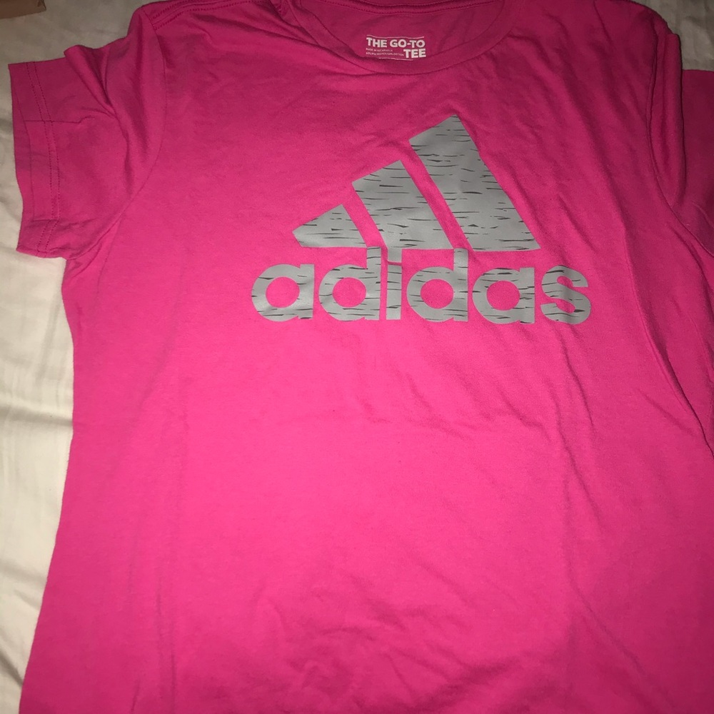 pink adidas top